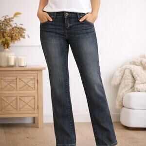 JouJou Dark Wash Bootcut Jeans Mid Rise Stretch Denim Sz 12